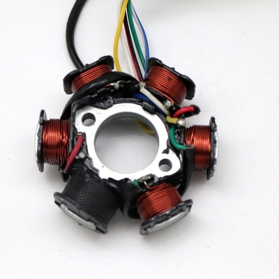 เครื่องกำเนิดไฟฟ้า GY6 125 Magneto Stator Coil 6 เสา 350r / นาที 11000r / นาทีสำหรับ Scoot ATV